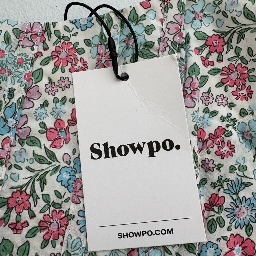 Showpo Pink and Red Smocked Crop Tank Top - Picture 2 of 5
